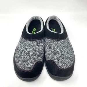 Kuru | Black and Gray Slides Draft Clog Slippers
